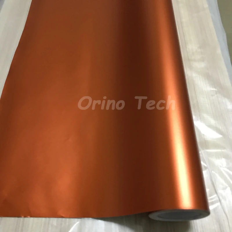 Orange Metallic Satin Vinyl Film Wrap-4