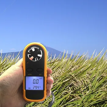 

Portable Anemometer Anemometro Thermometer GM816 Air Wind Speed Gauge Meter Windmeter 30m/s LCD Digital Hand-held Measure tool