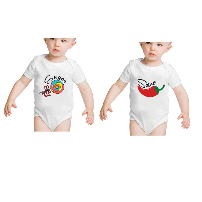 Culbutomind Новая мода Собутыльники письмо Детские сарафан Twin детская одежда тело костюмы Одежда для новорожденных детские белые летние