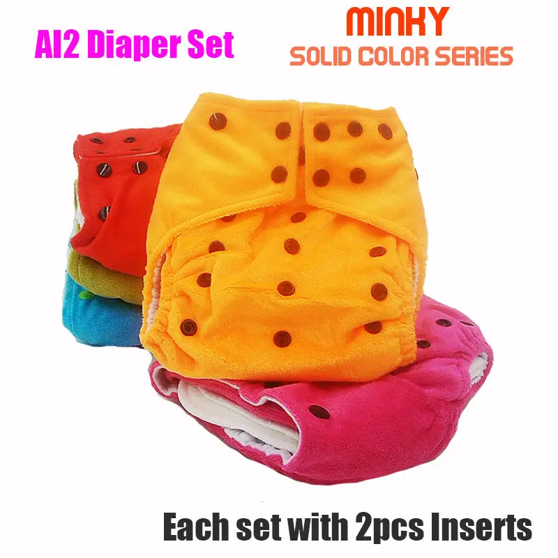 (10 sets/lot) AI2 Cloth Diaper for Newborn baby Nappy with double