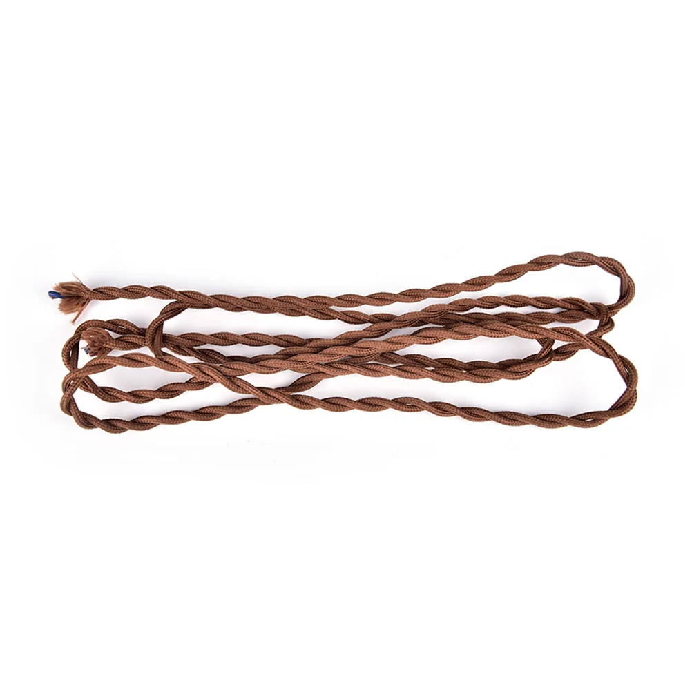 2 м плетеный провод тканевый кабель винтажный шнур питания лампы 2 ядра винтажный твист Электрический провод цвет