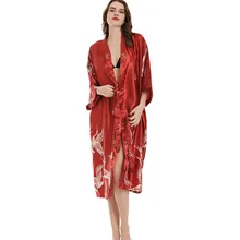 10 цветов, искусственный шелк, длинный халат, женские пижамы, сексуальный халат, халаты для женщин, невесты, подружки невесты, халаты для невесты, сексуальное ночное белье