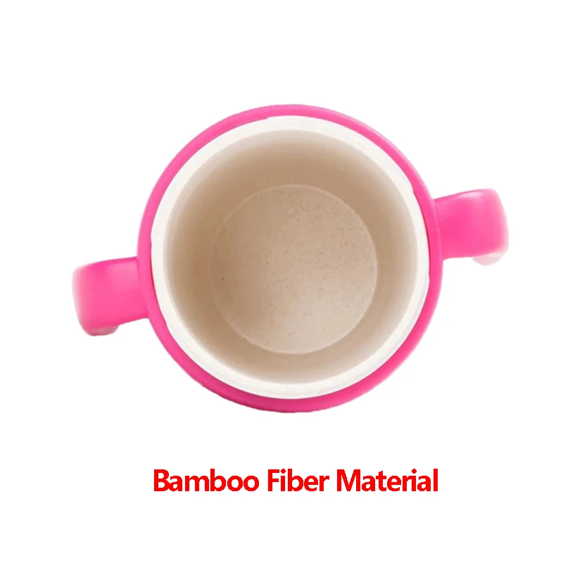 Baby Bamboo Fiber Training Cup Child Cute Handle Drink Kettle Toddler Soft Straw Bottle Infant Health Leak-Proof Drinking MY0034 (10)