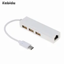 Kebidu USB Ethernet адаптер usb 3,0 3 Порты и разъёмы сети Порты и разъёмы USB к rj45 lan проводной сетевой адаптер USB разветвитель для Macbook