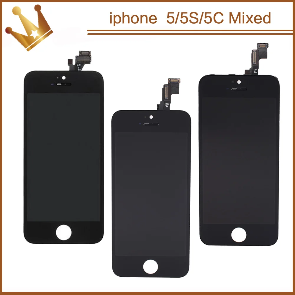 50 шт. без битый пиксель ЖК-экран для отображения Iphone 5 5C 5S дисплей с заменой