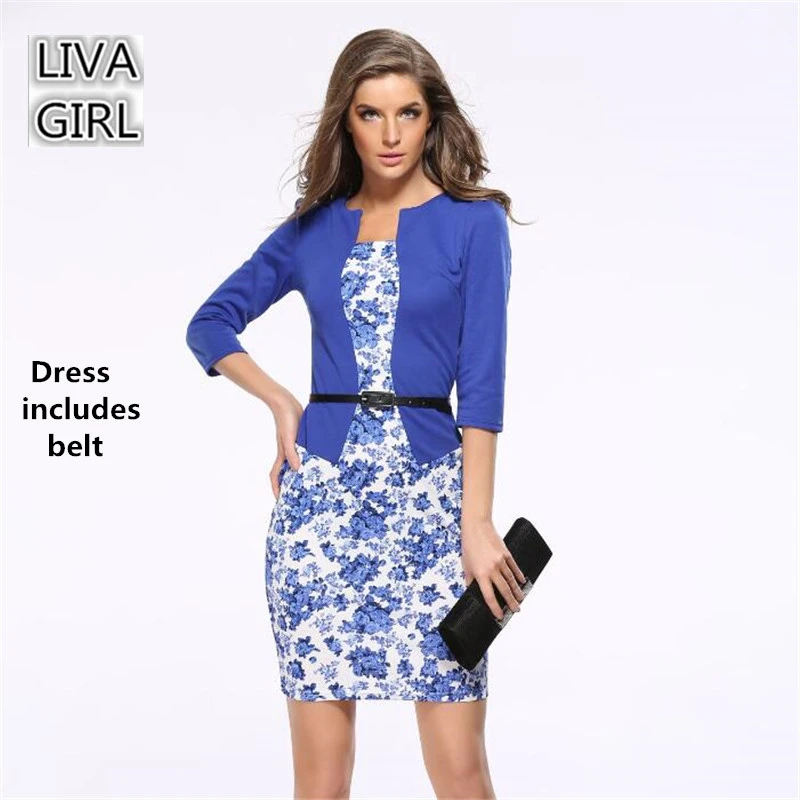 Plus Size Xxxl One Piece Faux Jacket Brief Elegant Patterns Work Dress Office Bodycon Female 3 4 Sleeve Sheath Dress With Belt Sheath Dress Work Dressdress With Aliexpress Plus Size Xxxl One Piece Faux Jacket Brief Elegant Patterns Work Dress Office Bodycon Female 3 4 Sleeve Sheath Dress With Belt Sheath Dress Work Dressdress With Aliexpress