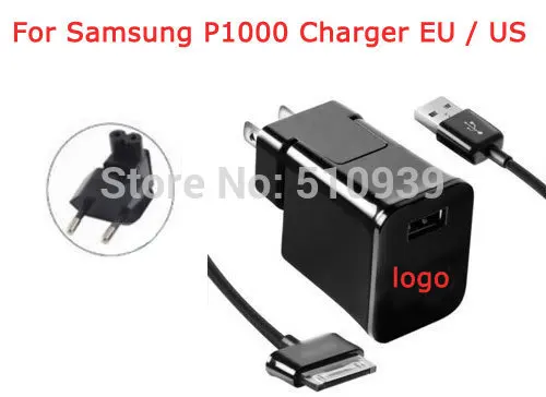 2 шт./лот 5 В/2A США/ЕС Plug стены Зарядное устройство + USB кабель для Samsung Galaxy Tab 2 7,0 8,9 10,1 Note 2 Tablet P1000 Бесплатная доставка - изображение