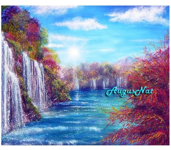 

waterfall diamond painting cross stitch view diamond dotz poster scenery wall decor landscape art mosaic cross stitch craftgift