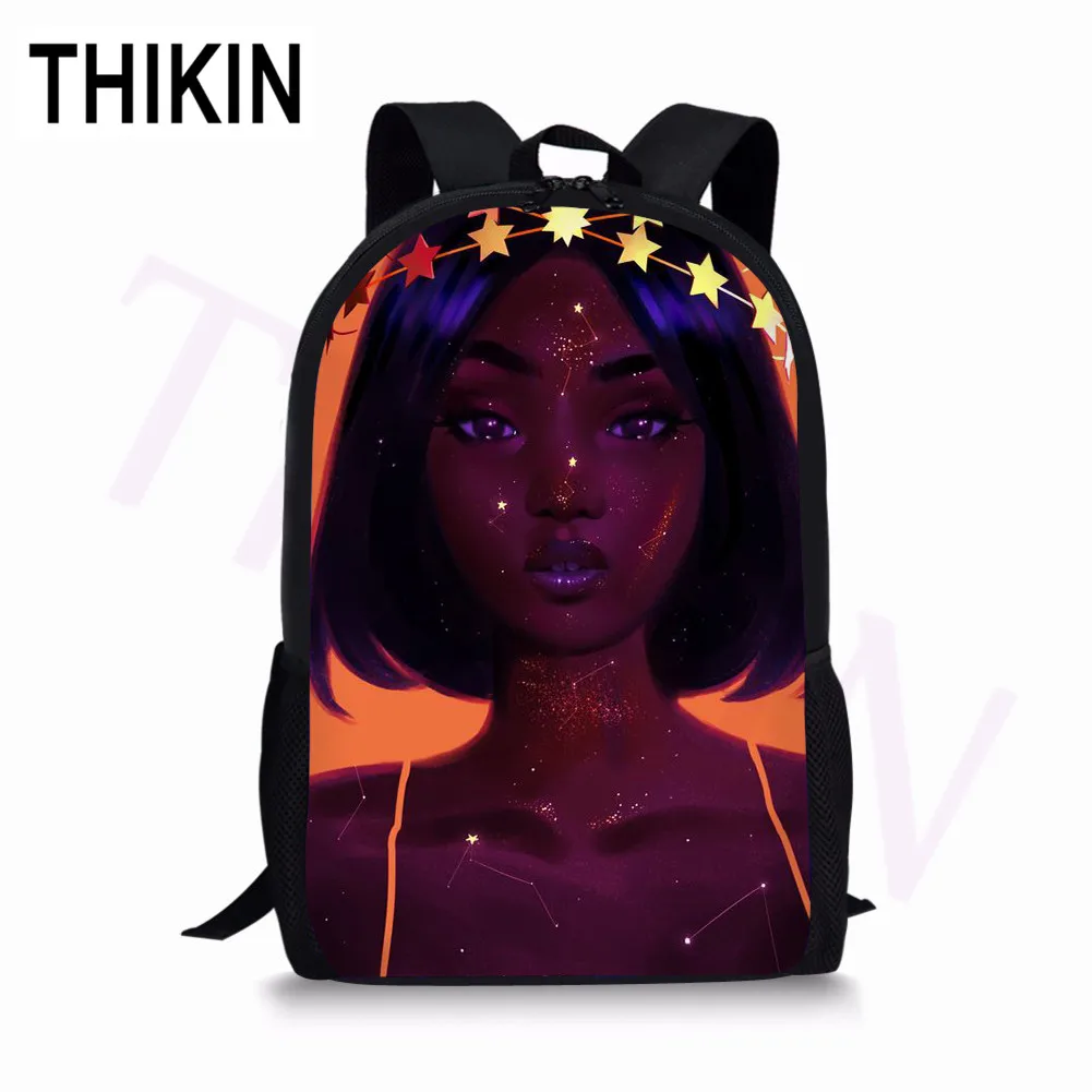 THIKIN афро Америка черное искусство девочки дети школьные сумки Back Pack учители, доктора, медсестры детские школьные сумки молодежный рюкзак - Color: as picture