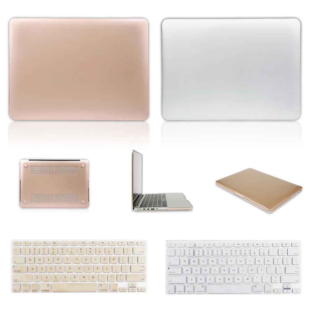 Lowest Price The Latest Metal Color Rose Champagne Gold Silver Sleeves Covers Cases for Macbook air 11 13 pro 13 15 retina 13 15