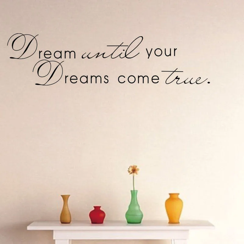 Мечта до тех пор, пока ваши мечты сбываются наклейки на стену английские настенные цитаты виниловые наклейки для домашнего декора буквы декоративные ZYVA-8009-NA jan3 - Цвет: A