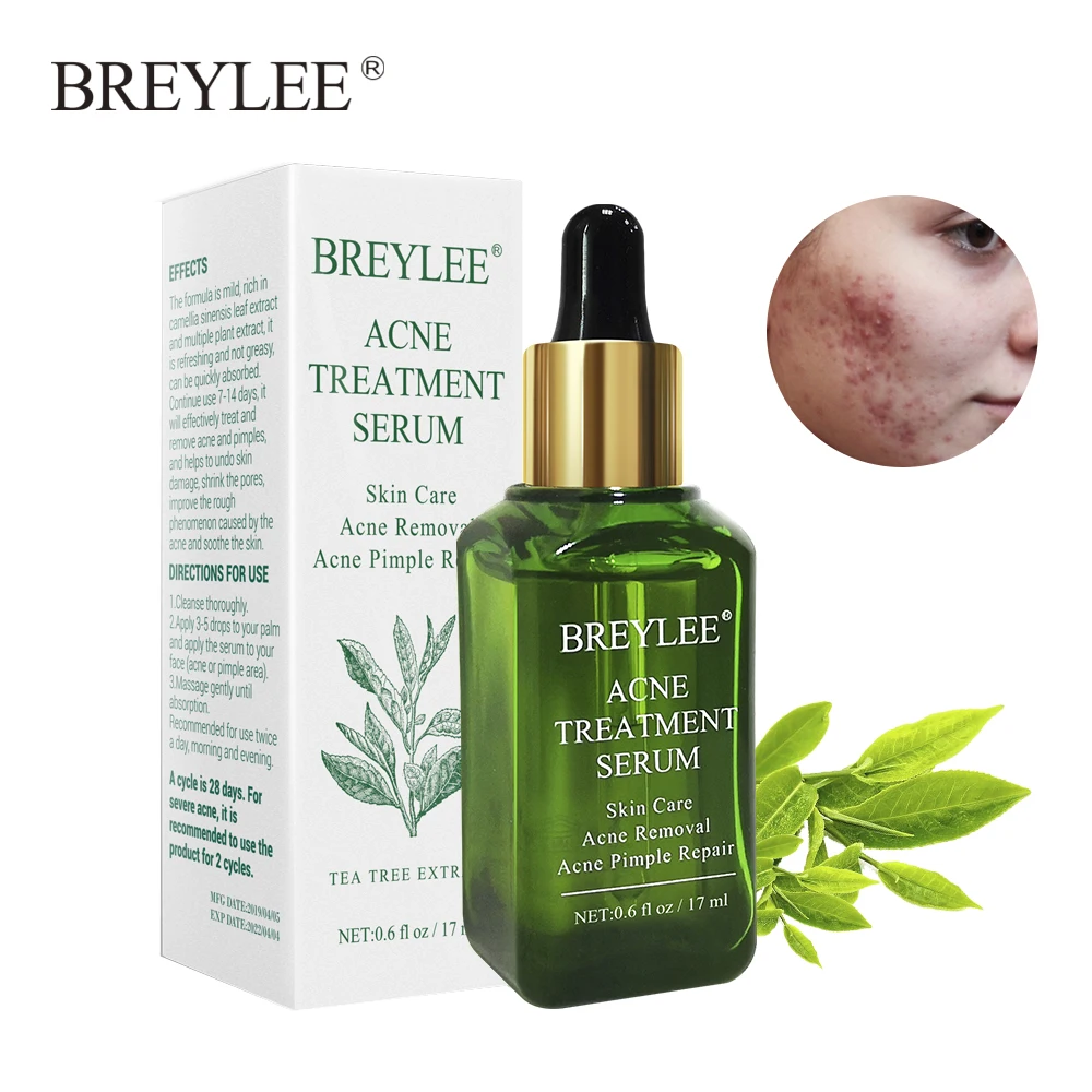 

BREYLEE Acne Treatment Serum Essence Facial Anti Acne Scar Removal Cream Repair Pimple Remover Whitening Face Skin Care 1PCS
