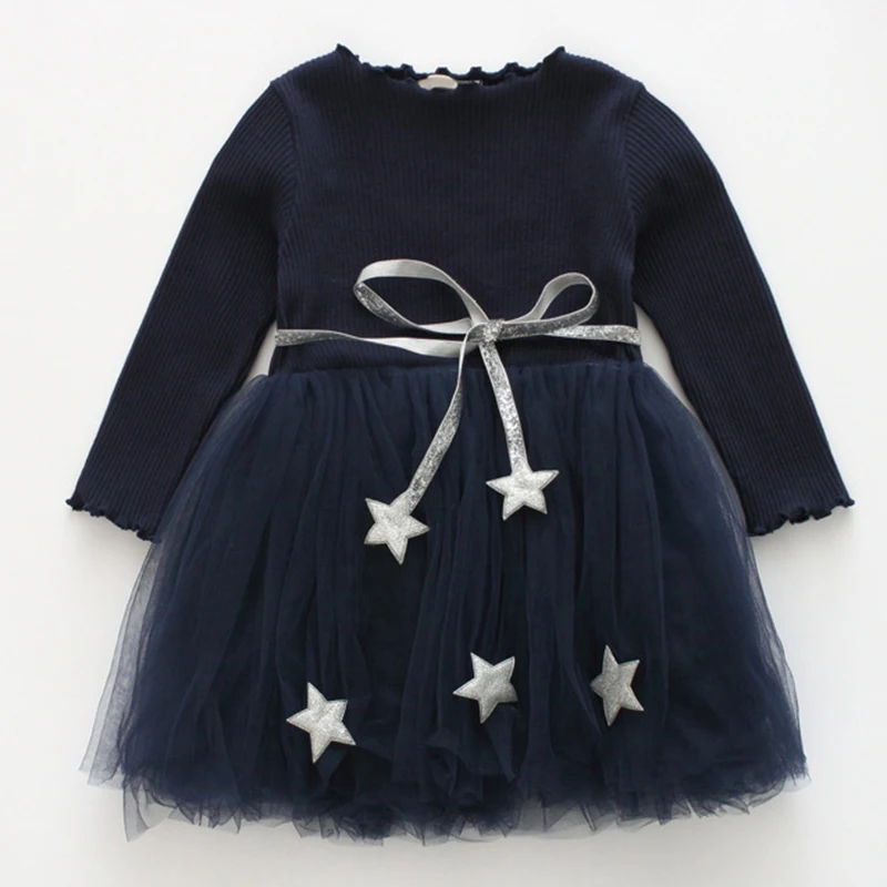 

Nerlero Girls Dress New Autumn Kids Clothes Long Sleeve O-neck Striped Bunny Rabbit Appliques Design Girls princess Dresses