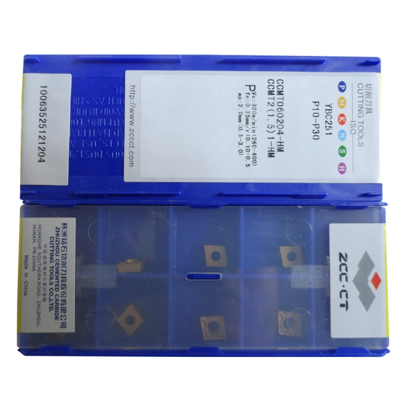 Free Shipping 50pcs ZCC CT insert CCMT 060204 HM YBC251 zccct cnc turning plate CCMT060204 HM