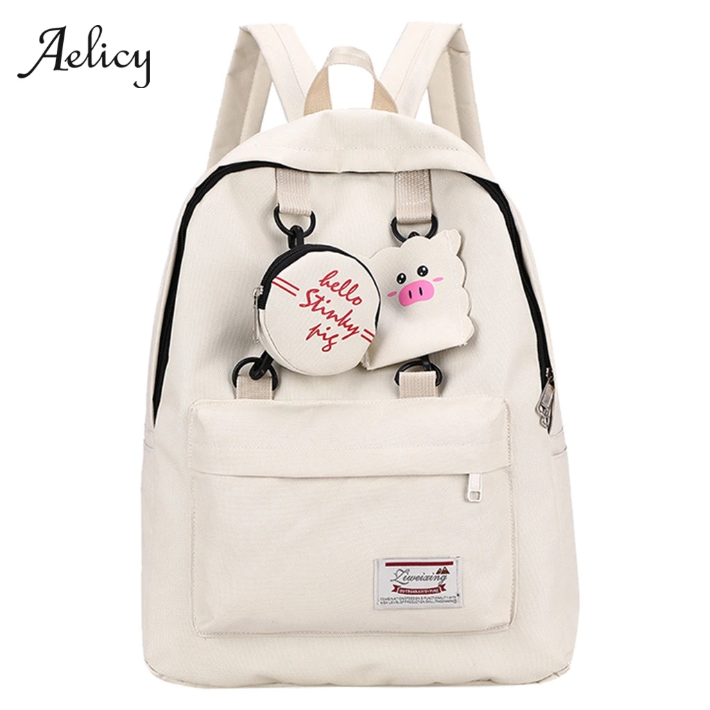

Aelicy 2019 Women Canvas Backpacks Ladies Shoulder School Bag Backpack Rucksack For Girls Student Bag Bolsas Mochilas Sac A Dos
