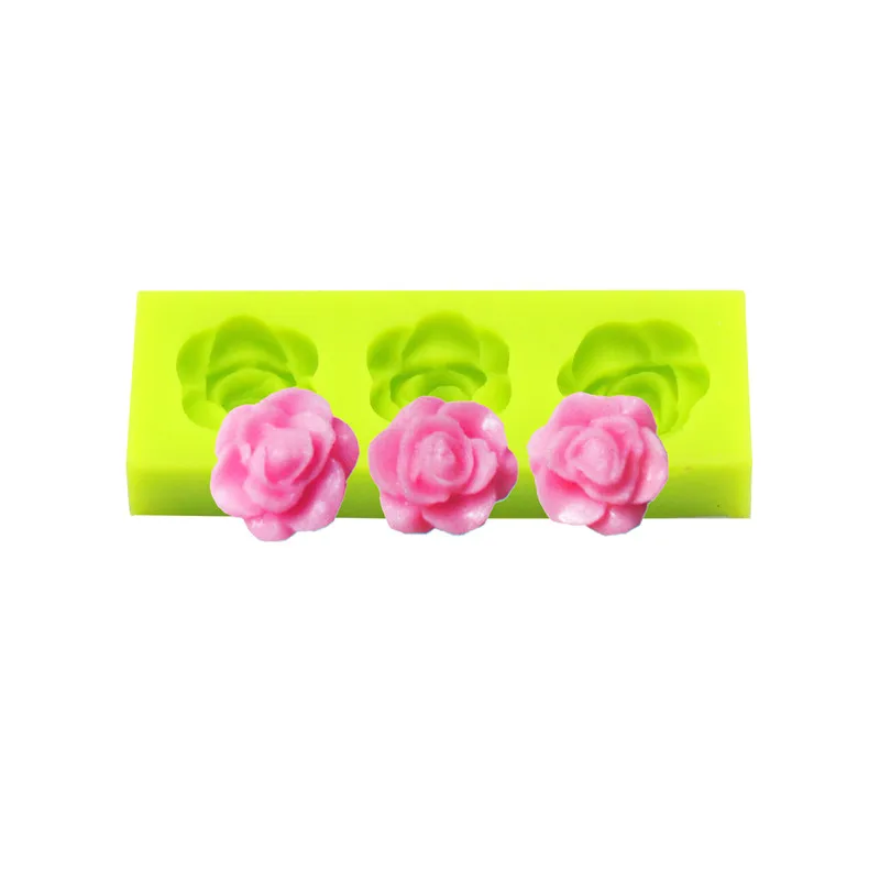 Sugarcraft мини 3D цветок розы Силиконовые формы для торта помадка украшения мыла Полимерная глина форма для выпечки