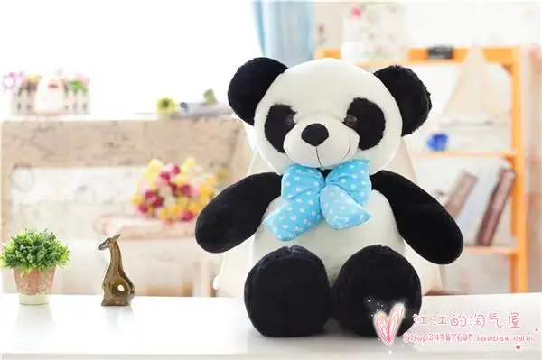 lovely bowtie panda plush toy about 60cm soft pillow birthday gift h884