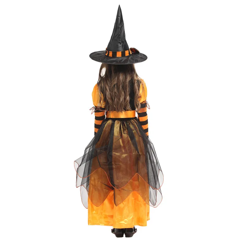 Веддевушки ведьма колдунья косплей дети Хэллоуин костюм волшебника для Пурим карнавальное сценическое платье для маскарада, вечеринки