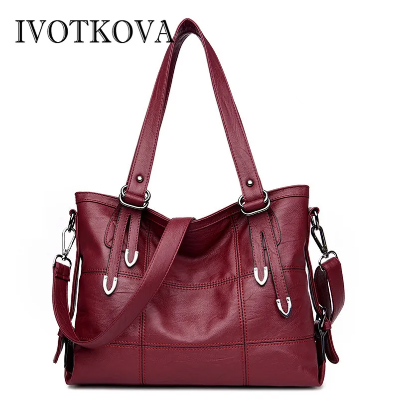 

IVOTKOVA Pu Leather Women Handbag Tote Fashion 2018 Shoulder Bags New Arrival Bolsa Feminina Female Crossbody Purses Mother Gift