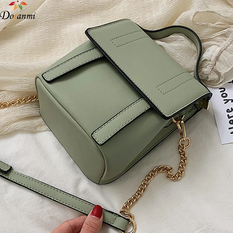 

DORANMI Leather Shoulder Bags For Women 2019 Solid Crossbody Messenger Female Large Capacity Bag Thread Bolsos Mujer DJB505