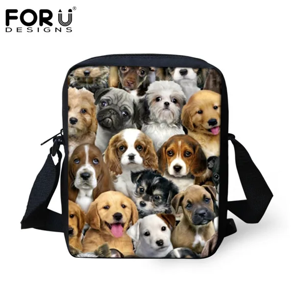 FORUDESIGNS/Симпатичные кошки и собаки принты для женщин сумка сумки женщина повседневное Малый обувь для девочек школьная Сумочка на плечо через Bolsas - Цвет: H10942E