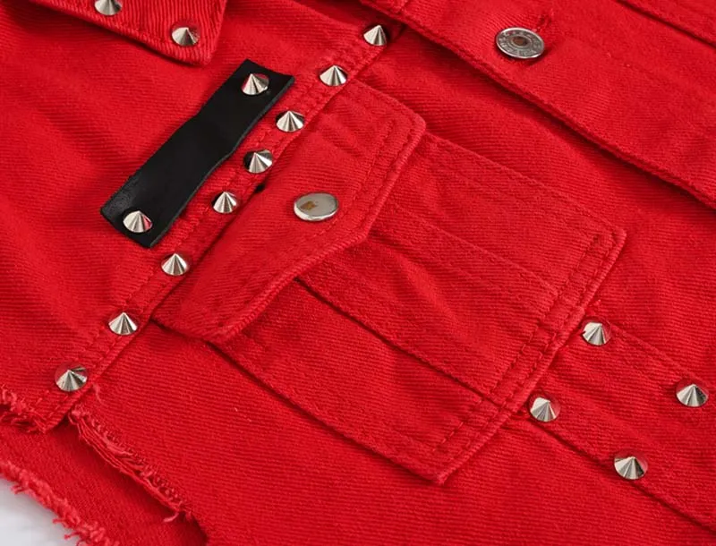Mcikkny Men's Punk Denim Vest Fashion Rivet Jeans Waistcoats Male Sleeves Jeans Jackets Size M-5XL (3)