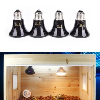 

1Pcs Pet heat bulb 25W 50W 75W 100W miniature infrared ceramic launcher for reptiles