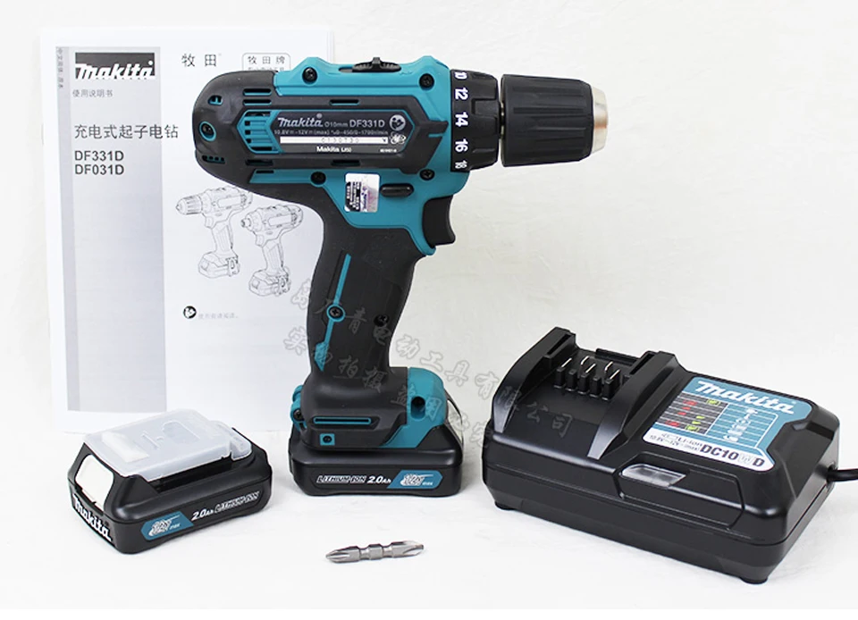 Япония Makita DF331DWAE/ME/YE зарядка дрель литиевая батарея дрель Электрический шуруповерт 30/14N. m