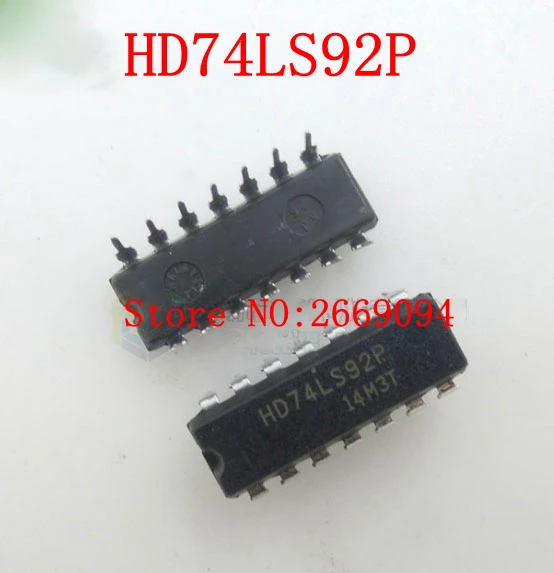 

50PCS / 100PCS Free shipping HD74LS92P DIP14 HD74LS92 DIP SN74LS92N 74LS92N 74LS92AN 74LS92 new