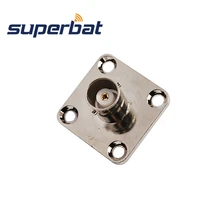 Superbat 10 шт. BNC Джек Женский 4 отверстия Панель Крепление прямой с припоя чашки широкий фланец