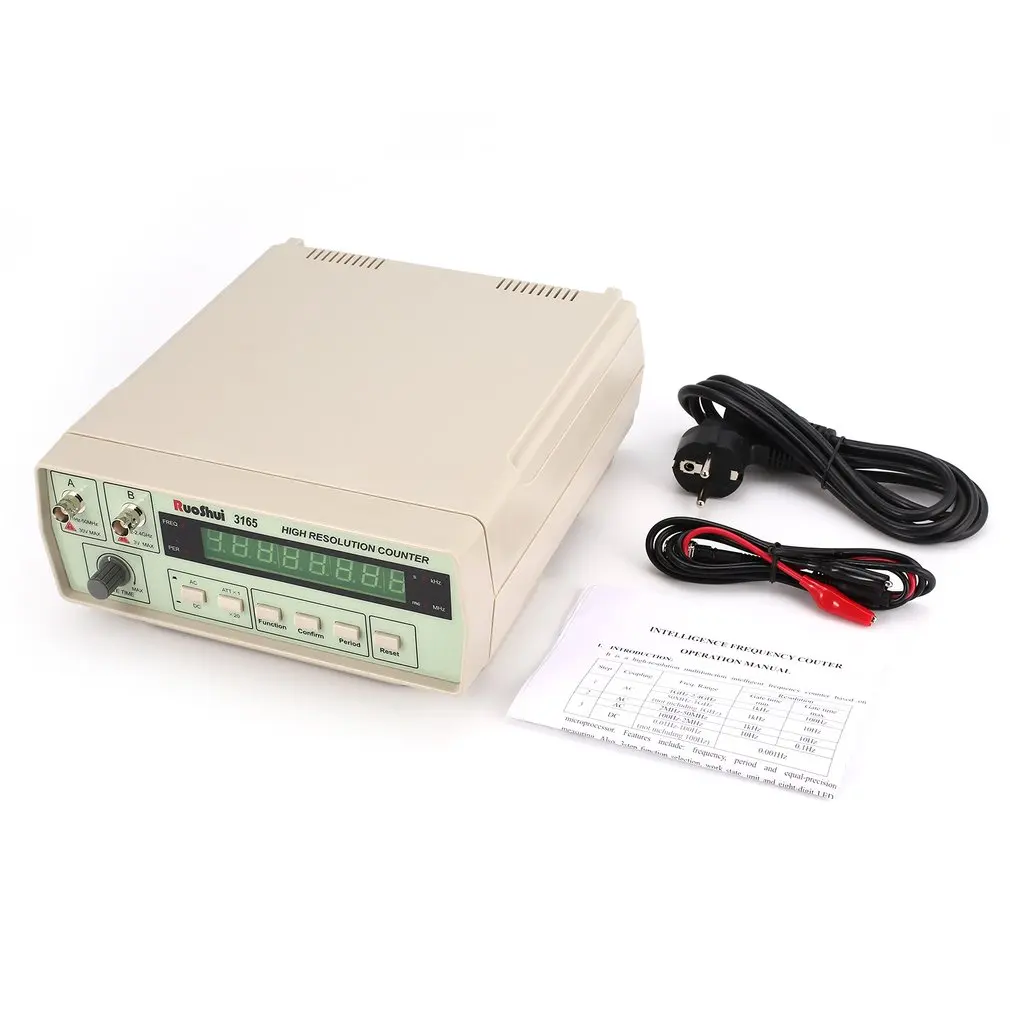 

RuoShui 3165 Digital High Precision Radio Frequency Counter Testing Meter 0.01Hz - 2.4GHz Frequency Monitor Counter Tester