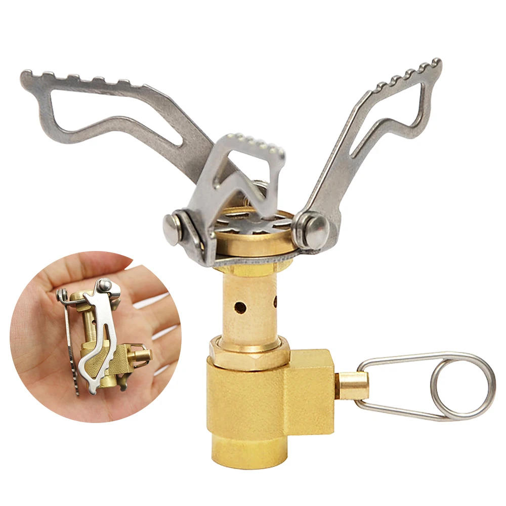 Titanium Alloy Outdoor Mini Camping Cooking Burner Folding Gas Stove Oven 3000W