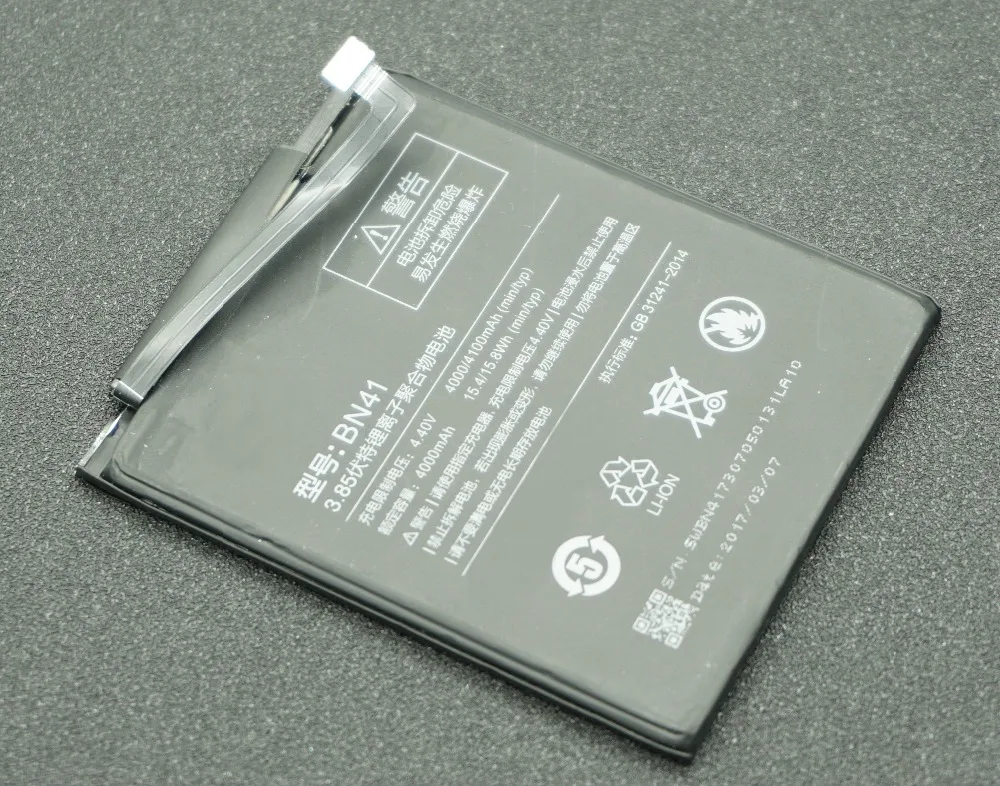 LehonS 4000 мАч умная запасная батарея для мобильного телефона Xiaomi Redmi Hongmi Note 4 Note4 MTK Helio