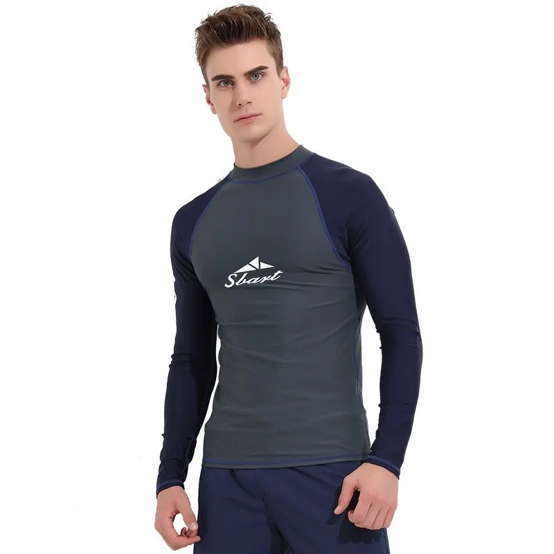 Купальник с длинным рукавом Rashguard для мужчин УФ лайкра костюм для серфинга плавание футболка Rashguard для пляжа плавание ming одежда для дайвинга одежда - Цвет: T36