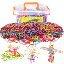 500 шт сборные строительные блоки волшебная палочка смарт-палка Магнитный конструктор строительный Набор Развивающие игрушки для детей