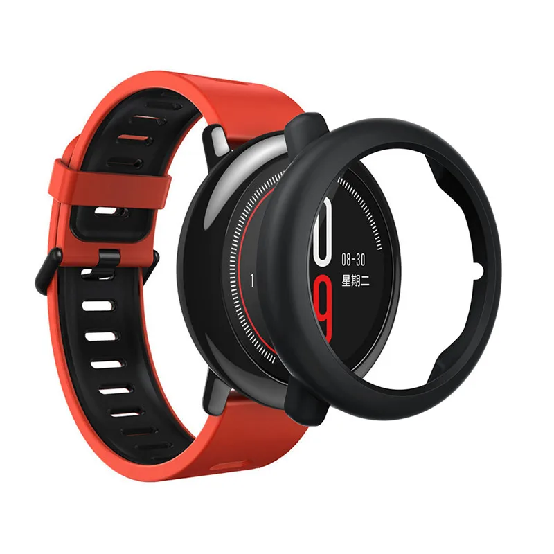 3в1 PC чехол+ Huami Amazfit pace ремешок Смарт часы дышащие силиконовые полосы браслет для xiaomi Huami Amazfit стекло экран