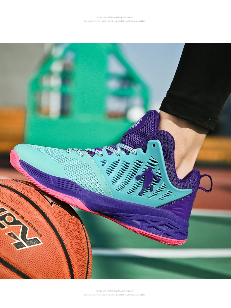 Новые сетчатые дышащие баскетбольные кроссовки, Модные баскетбольные кроссовки, тканый верх, мягкий и удобный