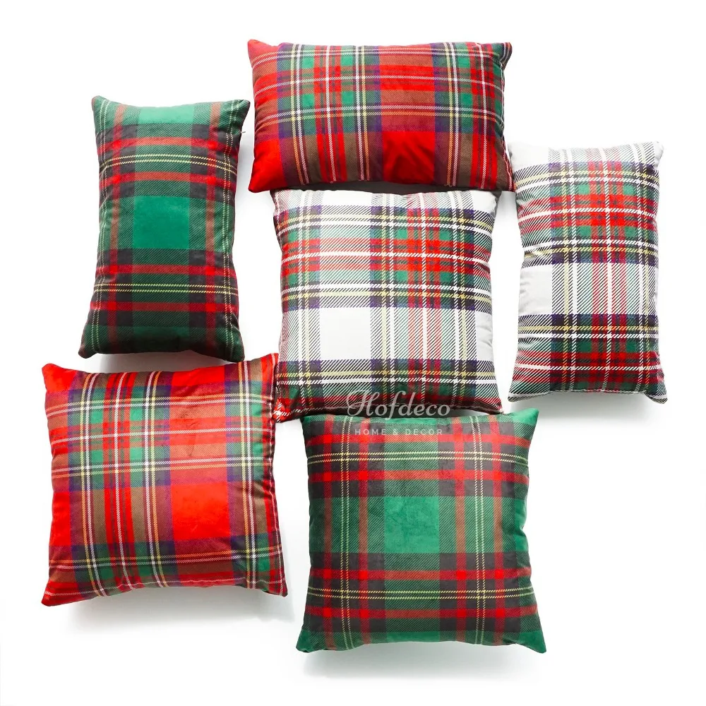 Christmas Decorative Throw Lumbar Pillow Case Royal Stewart Classic Moran font b Tartan b font Scottish