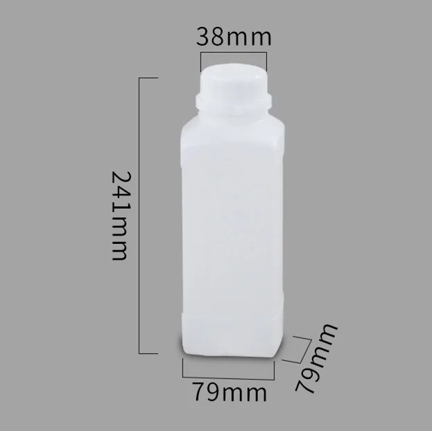 500 мл, 1000 мл квадратная пластиковая Многоразовая Бутылка косметический шампунь, лосьон, контейнер для жидкости с крышкой HDPE материал - Цвет: 1000ML translucent