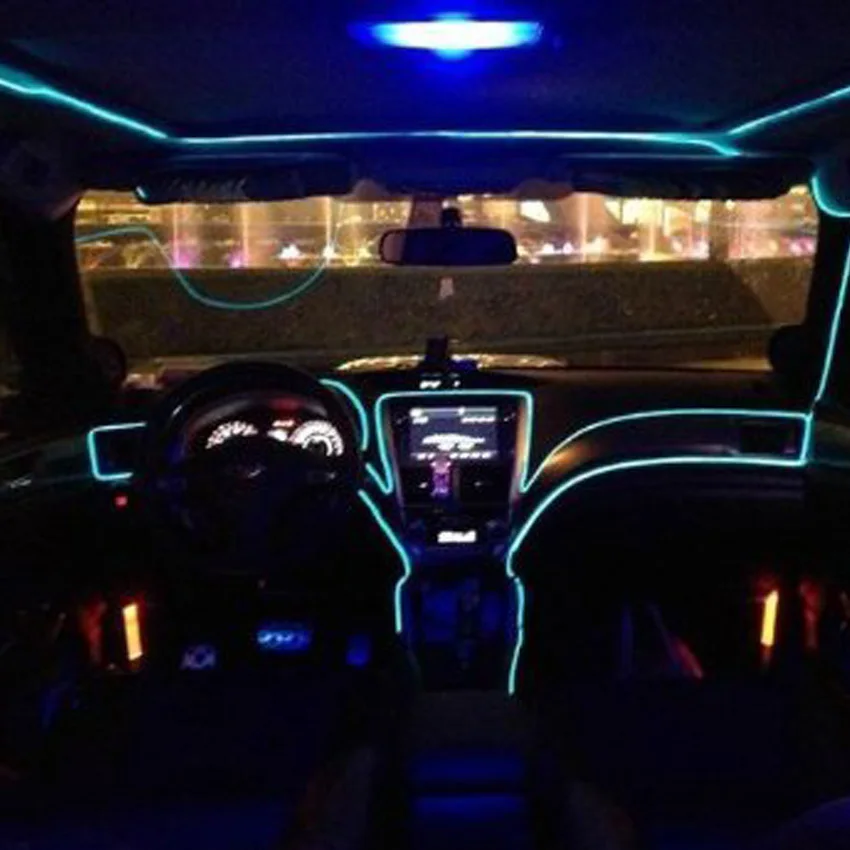 5M LED Light Glow EL Wire String Strip Rope Tube Car Dance Party Unique Dekor
