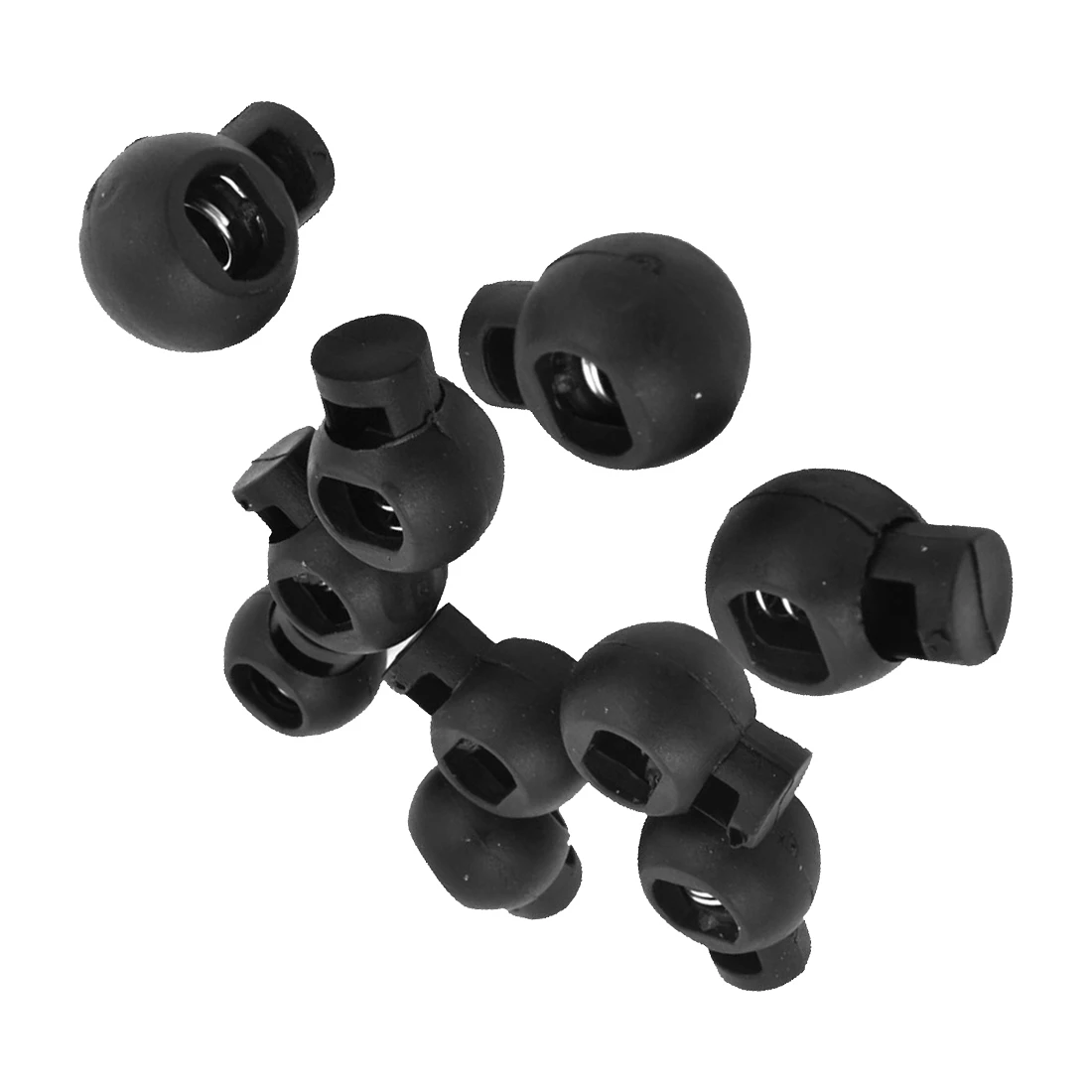 10 pieces of plastic, 8.5 x 6.5 mm, rope cord stopper ends plug snap