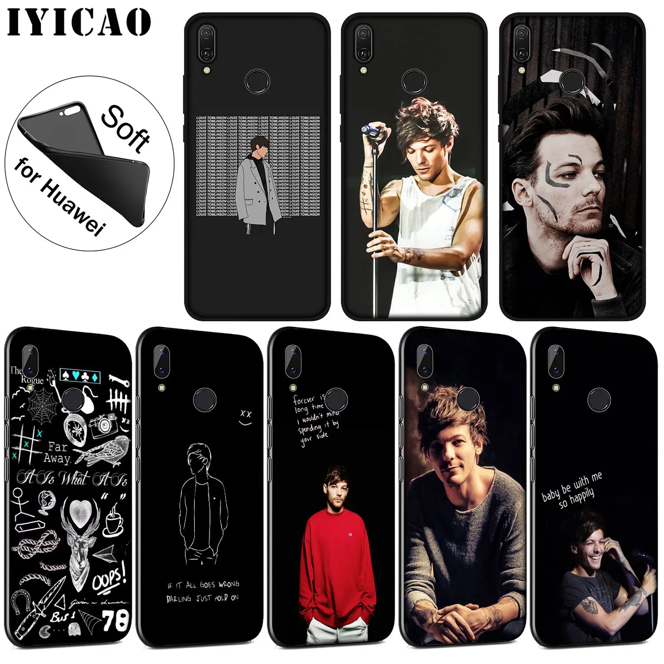 IYICAO 1D Мягкий силиконовый чехол для телефона Луи Томлинсон Huawei P30 P20 Pro P10 P9 P8 Lite Mini