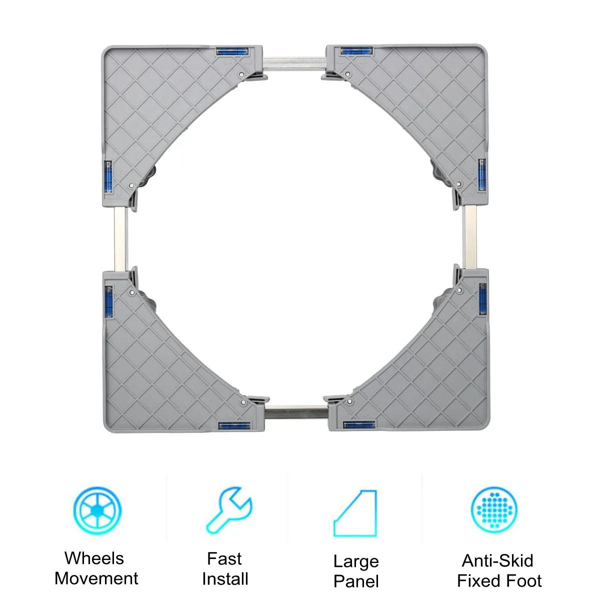 

Washing Machine Floor Stand Adjustable Anti-skid Movable Base Holder for Refrigerator Fridge Universal Machine Carriage Mount