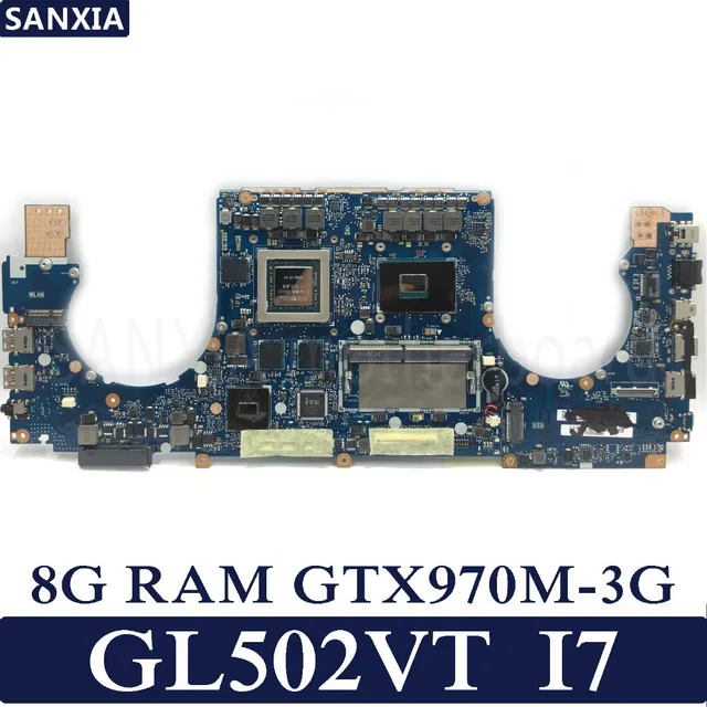 $US $304.00  KEFU Laptop motherboard for ASUS ROG Strix GL502VT original mainboard 8G-RAM I7-6700HQ GTX970M-3G