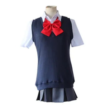 

Cosplay Costume Anime Scum’s Wish Cos Yasuraoka Hanabi Cosplay JK School Uniforms Girls Female (Vest+Shirt+Skirt+Tie)