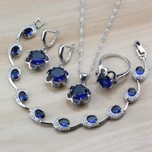 Впечатляющие классические женские модные вечерние Ювелирные наборы из серебра 925 пробы с натуральными камнями и цирконием