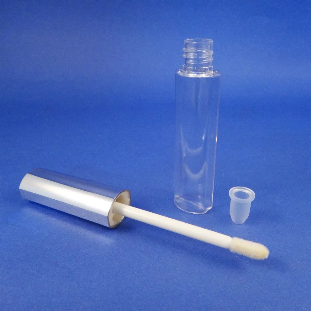 2 PCS Oval Lip Gloss Container Jar Cosmetic Tube Packaging Travel Gloss