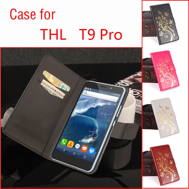 

HongBaiwei For THL T9 Pro Phone Case Folio Flip Premium Pattern PU Leather Wallet Case Cover with Cash and Card Slots