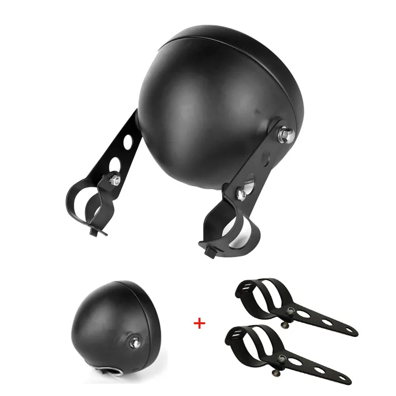 

5 3/4" Black Round Motorcycle 5.75 Inch LED Headlight Mounting Housing Bucket For Harley Davidson FXWG Chopper Headlight Housing