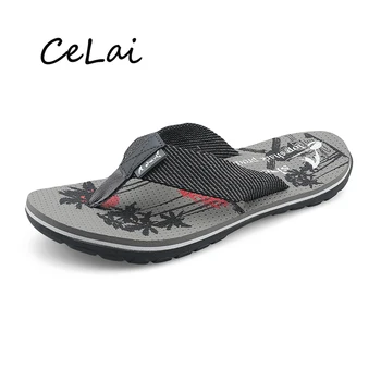 

CeLai Fashion Men Summer Slippers Men's Tong Shoe Male Home Slippers Flip-Flops Mixed Color Flats Shoes Chanclas Hombre A-072